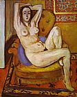 Nude on a Blue Cushion by Henri Matisse